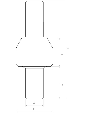 Meccanica Segrino - Giunti isolanti per condotte  (PN16 e PN25) - Disegno tecnico / Main line isolation joints (ANSI 150) - Technical Sheet